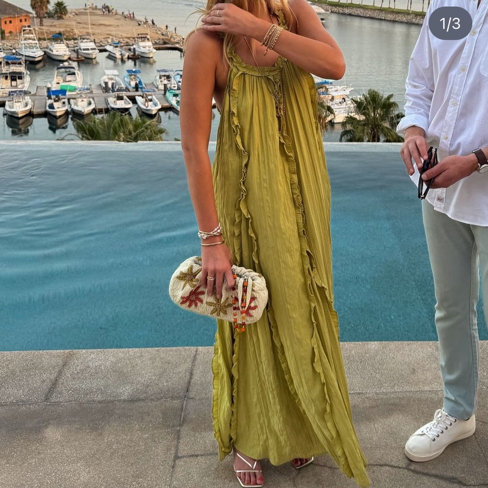 jade green maxi dress